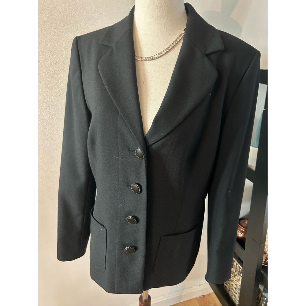 Kasper black blazer size 10 classy - Picture 1 of 5